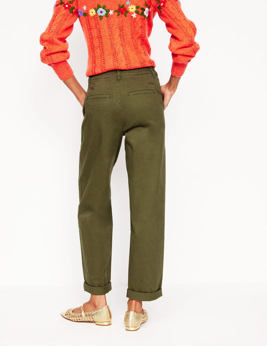 Barnsbury Chino Trousers-Woodland Green