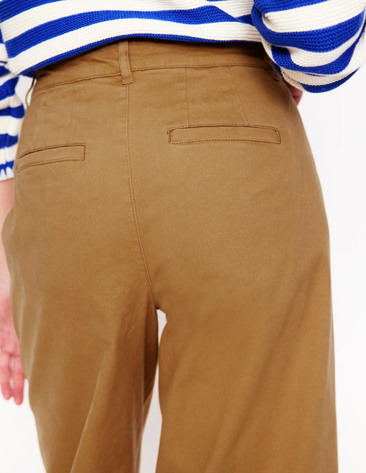 Barnsbury Crop Chino Trousers-Hazelnut Brown