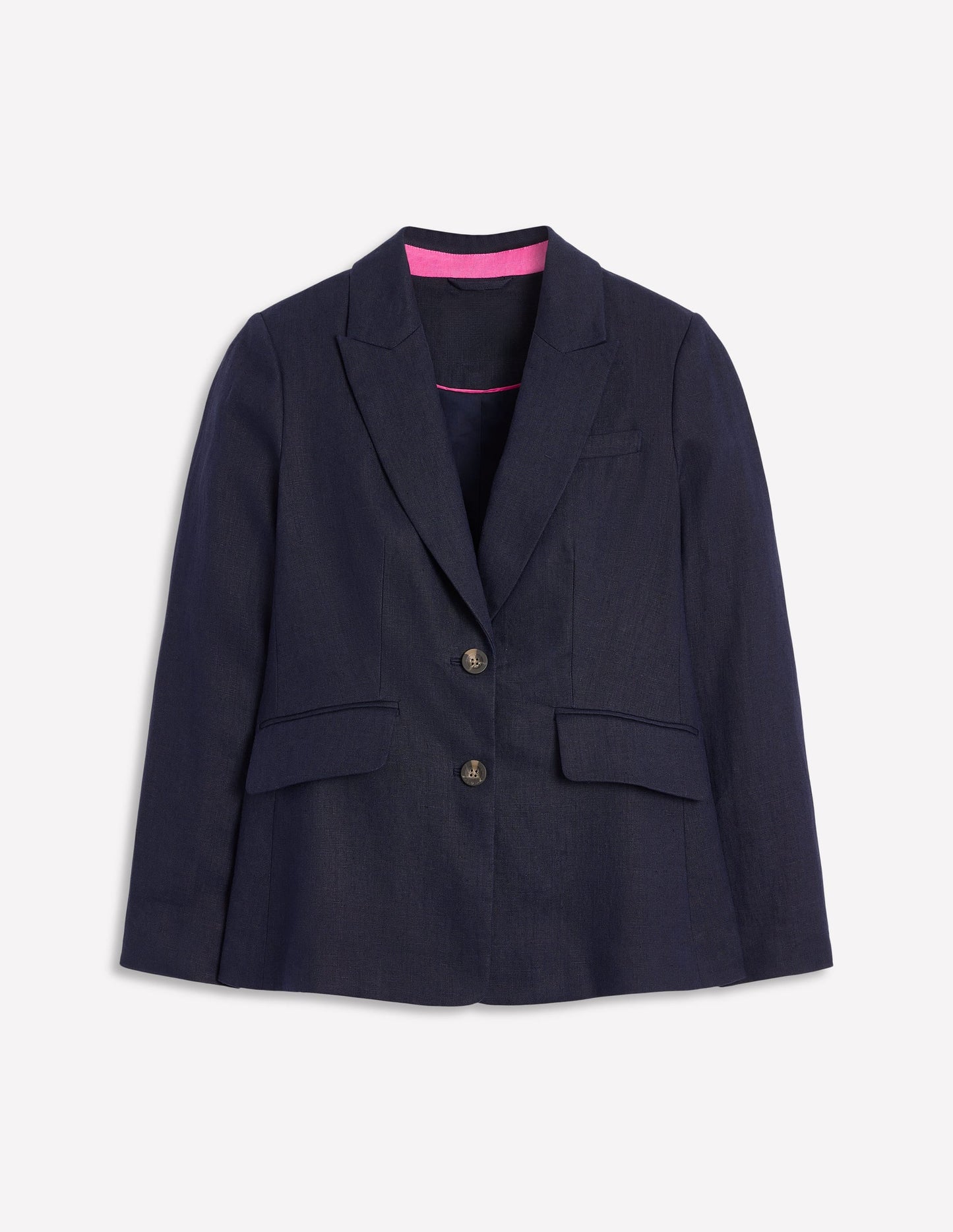 Stamford Linen Blazer-Navyy