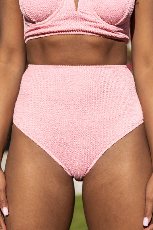 Summer Oasis Light Pink High Waisted Bikini Bottoms FINAL SALE